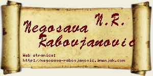 Negosava Rabovjanović vizit kartica